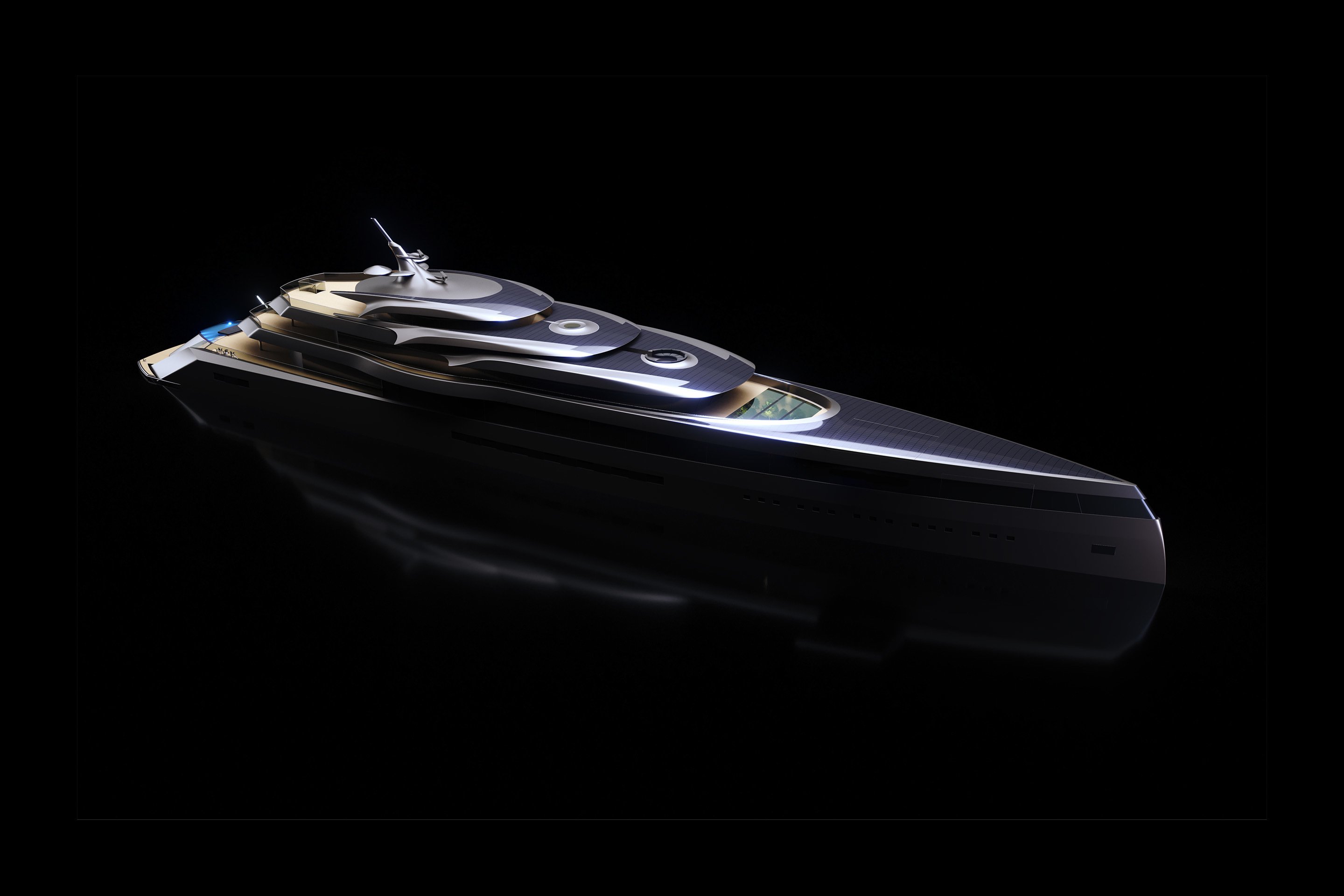 Feadship Design - Escape side view with deck closed
