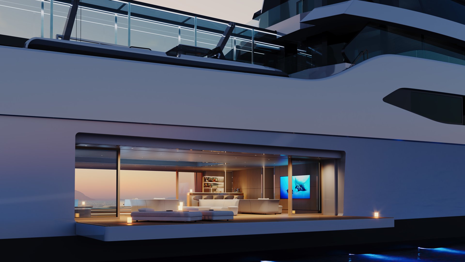 Feadship x Eidsgaard concept EXPV Close Up Ocean Lounge 1