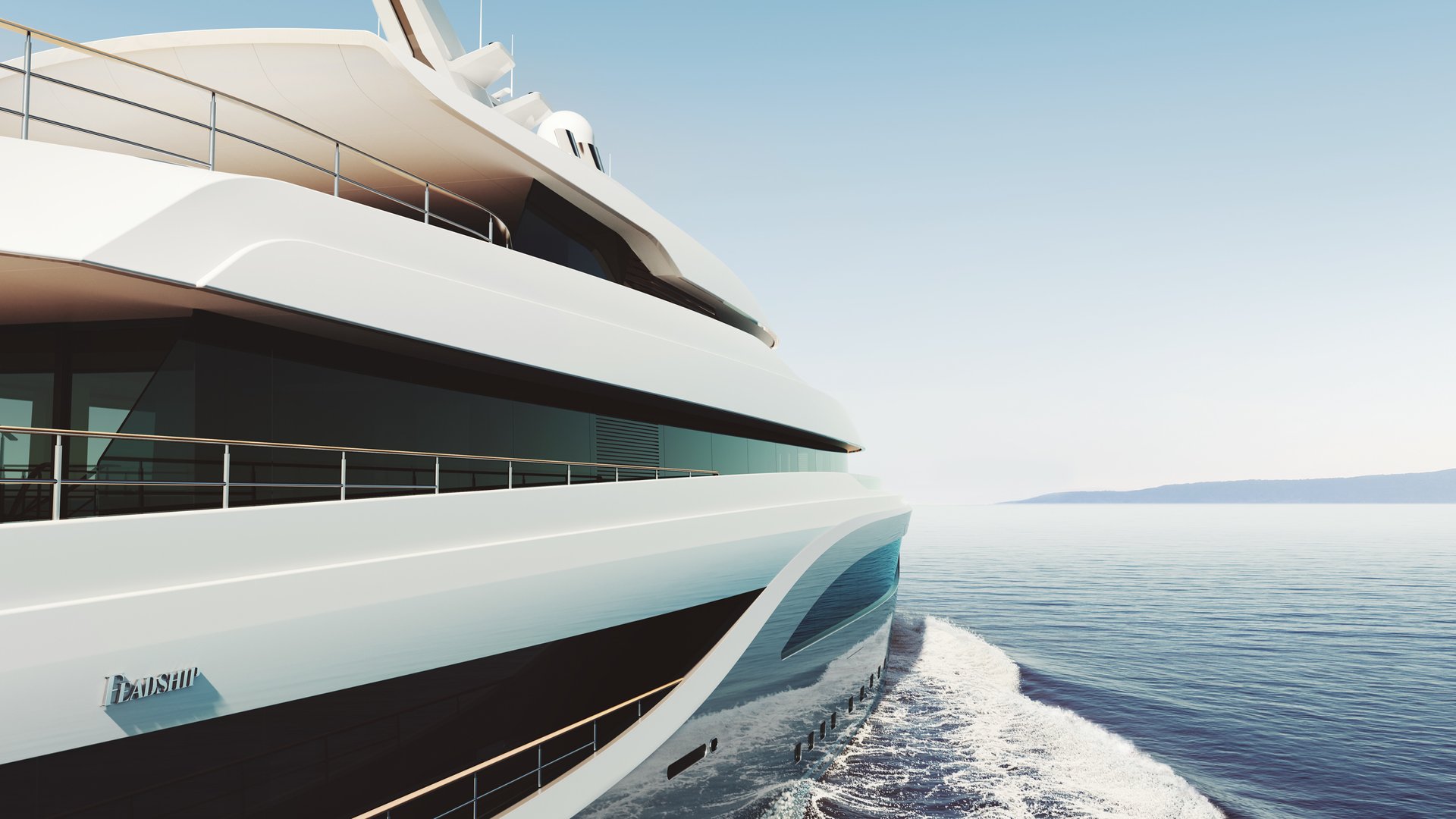 Feadship Freedom design detail side view