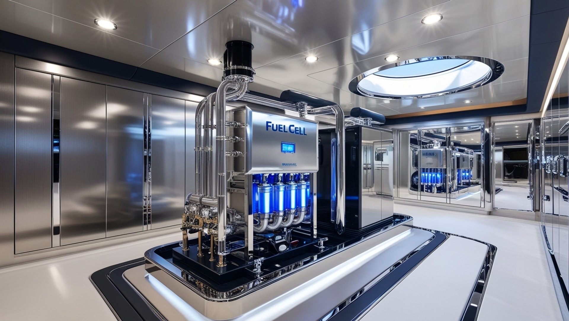 Leonardo Phoenix 09 Depict a modern sleek machine room of a lu 2