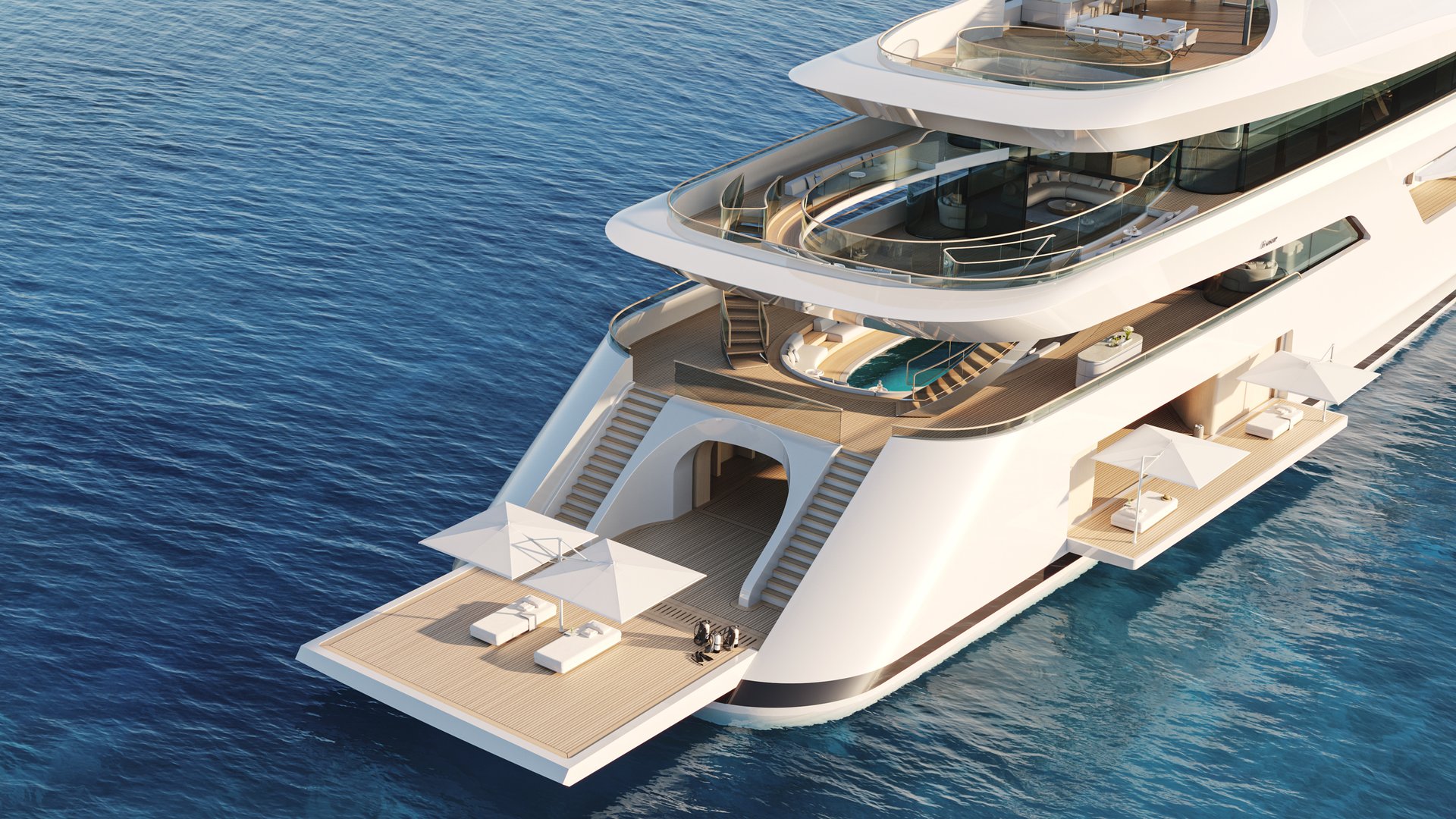Feadship concept design Pure - Open aft