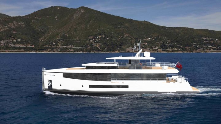 Ready to play: the 73-metre (240ft) luxury superyacht Hasna