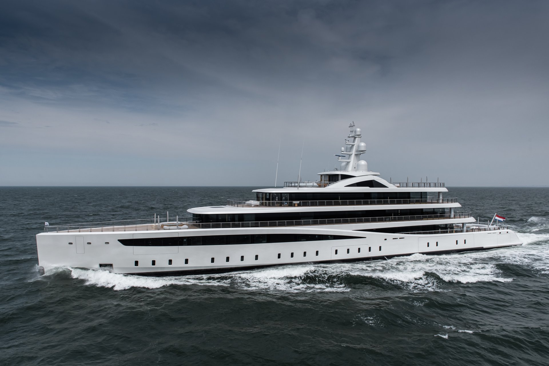 Feadship Viva during sea trials 2021