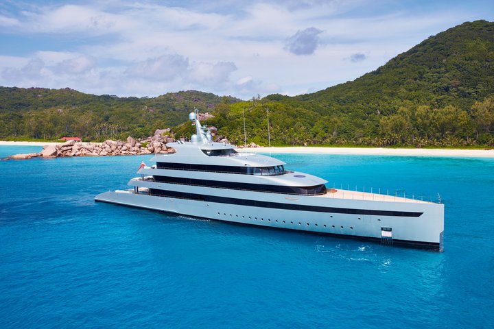 The Feadship superyacht Symphony in the Caribbean